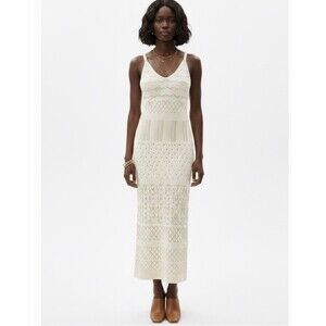 caroline constas knit dress CAROLINE CONSTAS Cable Knit Dress in Camel